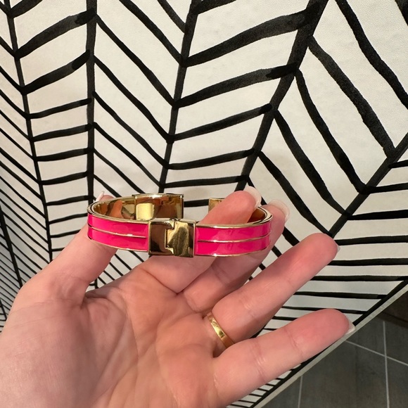 Michael Kors pink and gold enamel snap bracelet - Picture 4 of 5